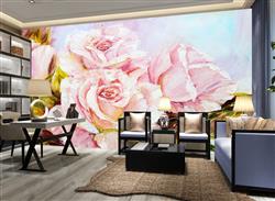 تصویر 2 از گالری عکس طرح پوستر کاغذ دیواری نقاشی رنگ روغن گل رز
