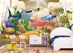 تصویر 6 از گالری عکس طرح پوستر کاغذ دیواری سه بعدی رویای کودکان دنیای زیر آب اتاق کودک