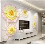 تصویر 4 از گالری عکس طرح پوستر کاغذ دیواری سه بعدی لوکس برجسته گل و شکوفه جدید