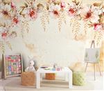 تصویر 4 از گالری عکس طرح پوستر کاغذ دیواری الگوی اروپایی آبرنگ قدیمی از گلهای زیبا