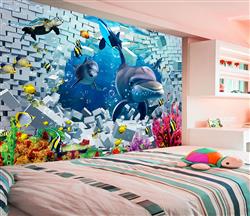 تصویر 3 از گالری عکس پوستر دیواری سه بعدی زندگی زیر دریا