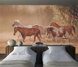 تصویر 3 از گالری عکس نقاشی رنگ روغن عبور اسب ها از رودخانه