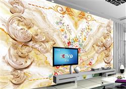 تصویر 2 از گالری عکس پوستر دیواری سه بعدی نقاشی گل های رنگارنگ
