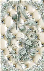 تصویر 1 از گالری عکس پوستر دیواری سه بعدی گل ها و پرندگان با تم مجسمه