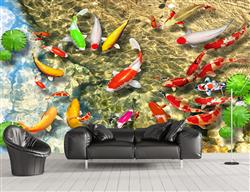 تصویر 2 از گالری عکس پوستر دیواری ماهی های رنگارنگ در آب