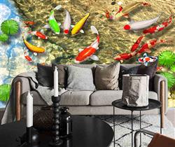 تصویر 4 از گالری عکس پوستر دیواری ماهی های رنگارنگ در آب