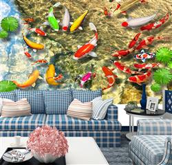 تصویر 5 از گالری عکس پوستر دیواری ماهی های رنگارنگ در آب