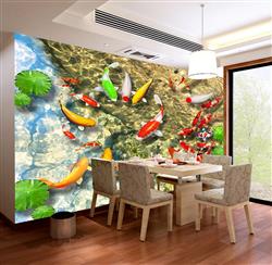 تصویر 6 از گالری عکس پوستر دیواری ماهی های رنگارنگ در آب