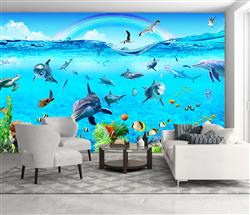 تصویر 3 از گالری عکس پوستر دیواری سه بعدی زندگی زیر آب
