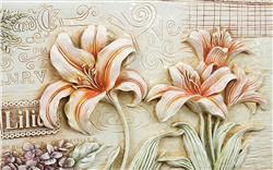 تصویر 1 از گالری عکس پوستر دیواری سه بعدی گل های هلندی صورتی