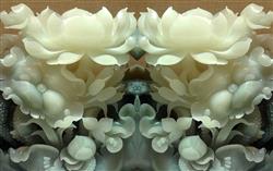 تصویر 1 از گالری عکس پوستر دیواری سه بعدی گل های هلندی بزرگ سفید