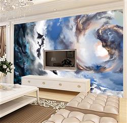 تصویر 3 از گالری عکس پوستر دیواری سه بعدی ابر و باد