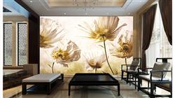 تصویر 2 از گالری عکس پوستر دیواری سه بعدی گل هلندی سفید