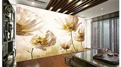 تصویر 3 از گالری عکس پوستر دیواری سه بعدی گل هلندی سفید