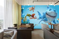 تصویر 5 از گالری عکس پوستر دیواری سه بعدی کارتونی کوسه و ماهی ها
