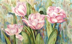 تصویر 1 از گالری عکس نقاشی گل های زیبای صورتی