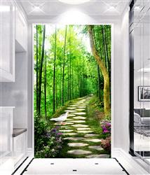 تصویر 2 از گالری عکس پوستر دیواری سه بعدی پیاده رو جنگلی زیبا