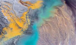 تصویر 1 از گالری عکس نقشه رنگی جهان شامل دریا و خشکی