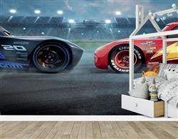 تصویر 3 از گالری عکس ماشین های قرمز و آبی در مسابقات اتومبیلرانی