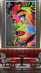 تصویر 3 از گالری عکس چهره زن جوان نقاشی رنگارنگ انتزاعی