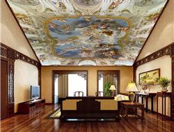 تصویر 4 از گالری عکس پوستر دیواری سه بعدی گل سقف مجازی کاخ و سلطنتی