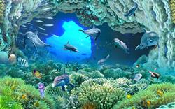 تصویر 1 از گالری عکس پوستر دیواری سه بعدی نمایی از زندگی درون تونل زیر دریا
