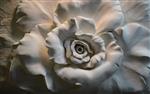 تصویر 1 از گالری عکس پوستر دیواری سه بعدی گل گچ بری شده ی سفید