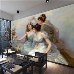 تصویر 2 از گالری عکس نقاشی سه زن زیبا اثر ادوارد بیسون