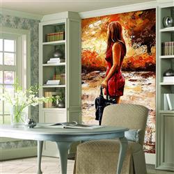 تصویر 4 از گالری عکس نقاشی رنگ روغن می بینی پاییز چقدر شبیه زن هاست