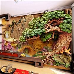 تصویر 4 از گالری عکس پوستر دیواری سه بعدی درخت ها طرح ها چوبکاری
