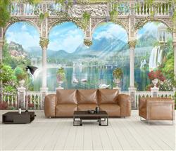 تصویر 2 از گالری عکس پوستر دیواری سه بعدی نقاشی ویو زیبای قصر