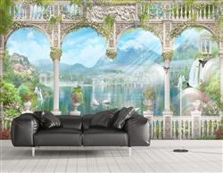 تصویر 4 از گالری عکس پوستر دیواری سه بعدی نقاشی ویو زیبای قصر