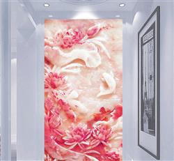 تصویر 4 از گالری عکس پوستر دیواری سه بعدی حکاکی های صورتی سفید