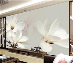 تصویر 3 از گالری عکس شکوفه های سفید درشت طرح پوستر دیواری زیبا
