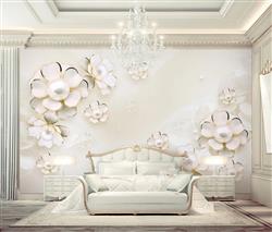 تصویر 3 از گالری عکس گل های مروارید زیبا با پس زمینه روشن طرح پوستر دیواری زیبا