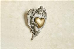 تصویر 1 از گالری عکس مجمسه فرشته با قلب طلایی پوستر سه بعدی