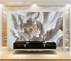 تصویر 2 از گالری عکس گچبری گل بزرگ پوستر دیواری حرفه ای خاص و زیبا