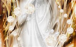 تصویر 1 از گالری عکس الماس های دایره پس زمینه طلایی سفید پوستر دیواری