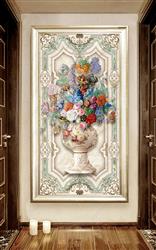 تصویر 3 از گالری عکس گلدون گل های رنگارنگ قدیمی پوستر دیواری