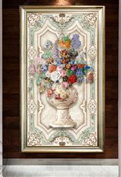 تصویر 5 از گالری عکس گلدون گل های رنگارنگ قدیمی پوستر دیواری