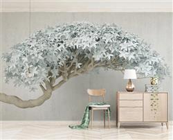 تصویر 3 از گالری عکس شکوفه های آبی شاخه درخت پوستر دیواری سه بعدی