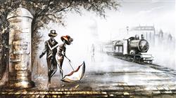 تصویر 1 از گالری عکس زوج شیک پوش در کنار قطار
