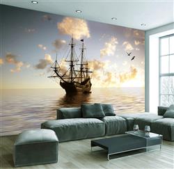 تصویر 2 از گالری عکس نقاشی کشتی بادبانی در دریا