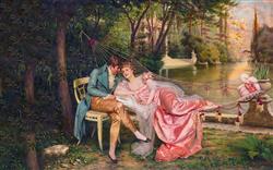 تصویر 1 از گالری عکس نقاشی رنگ روغن یک عاشقانه زیبا