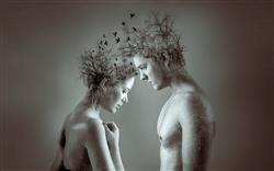 تصویر 1 از گالری عکس دختر و پسر جوان با سر های درختی
