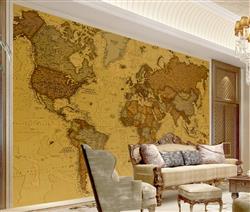تصویر 2 از گالری عکس نقشه زمین طلایی پوستر دیواری