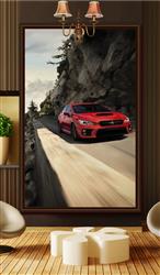 تصویر 2 از گالری عکس ماشین قرمز در جاده کوهستانی