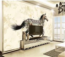 تصویر 4 از گالری عکس اسب در حال پاشش پس زمینه روشن پوستر دیواری