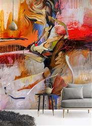 تصویر 3 از گالری عکس اثر هنری دختری نشسته در میان رنگ ها