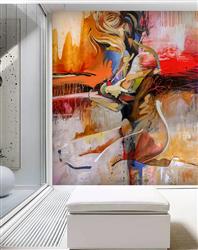 تصویر 5 از گالری عکس اثر هنری دختری نشسته در میان رنگ ها